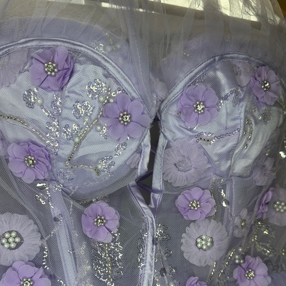 Lavender Halter Prom Dress - Picture 8 of 16